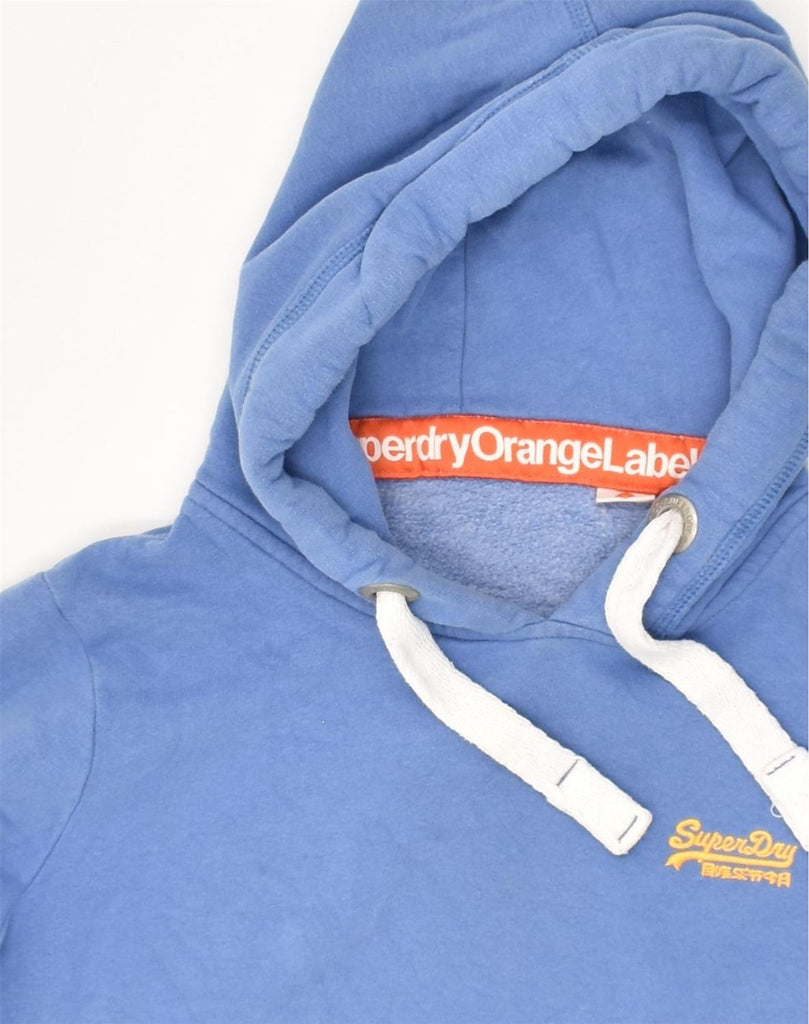 SUPERDRY Womens Loose Fit Hoodie Jumper UK 10 Small Blue Cotton | Vintage Superdry | Thrift | Second-Hand Superdry | Used Clothing | Messina Hembry 