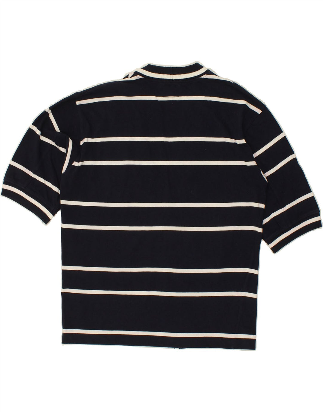 BENETTON Womens Short Sleeve Cardigan Sweater UK 14 Medium Navy Blue Vintage Benetton and Second-Hand Benetton from Messina Hembry 