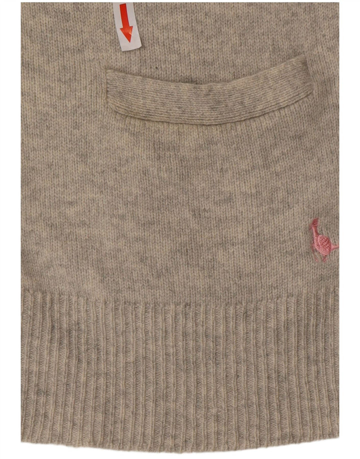 Jack Wills Womens Cardigan Sweater UK 10 Small Grey Wool