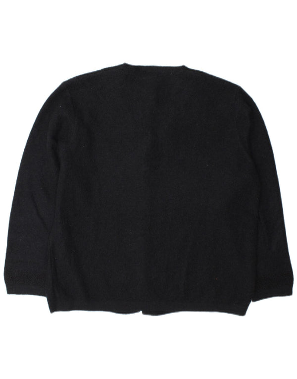 Mimi Womens Cardigan Sweater UK 16 Large Navy Blue Mohair