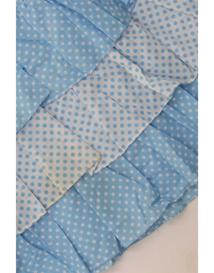 Vintage Womens Tiered Skirt W30 Medium Blue Spotted