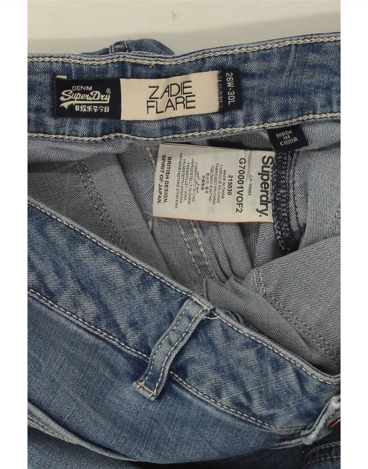 Superdry Womens Zadie Flared Jeans W26 L30 Blue Lyocell