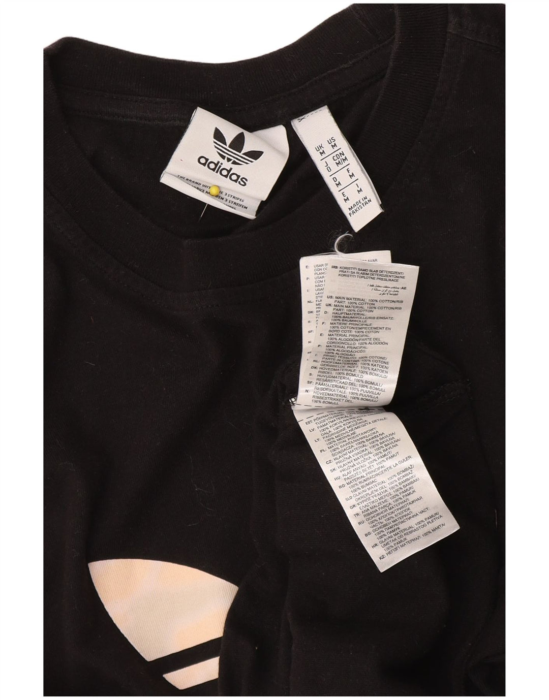 Adidas Mens Graphic T-Shirt Top Medium Black Cotton