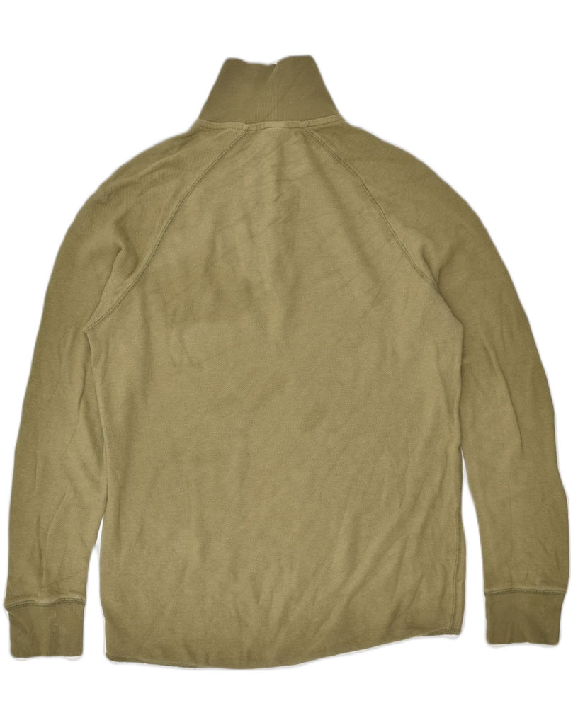 G STAR Mens Zip Neck Jumper Sweater Small Khaki Cotton | Vintage G Star | Thrift | Second-Hand G Star | Used Clothing | Messina Hembry 