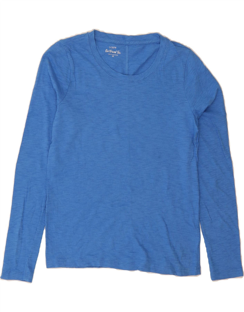 J. CREW Womens Girlfriend Top Long Sleeve UK 12 Medium Blue Flecked Cotton Vintage J. Crew and Second-Hand J. Crew from Messina Hembry 