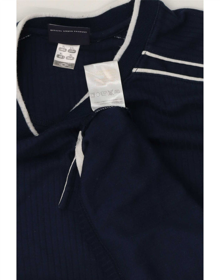 Umbro Mens T-Shirt Top XL Navy Blue Polyester