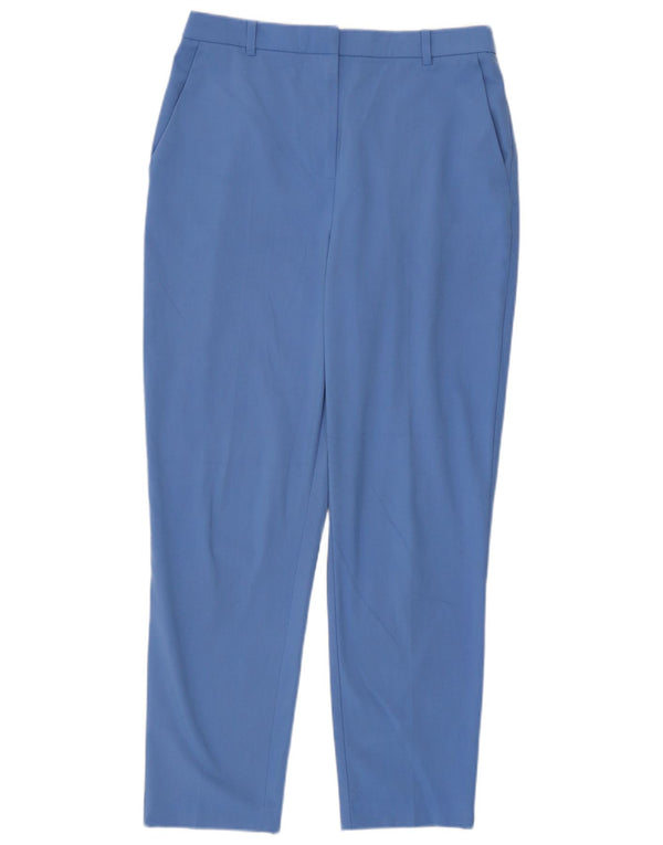 Topshop Womens Slim Chino Trousers UK 10 Small W28 L26 Blue Polyester