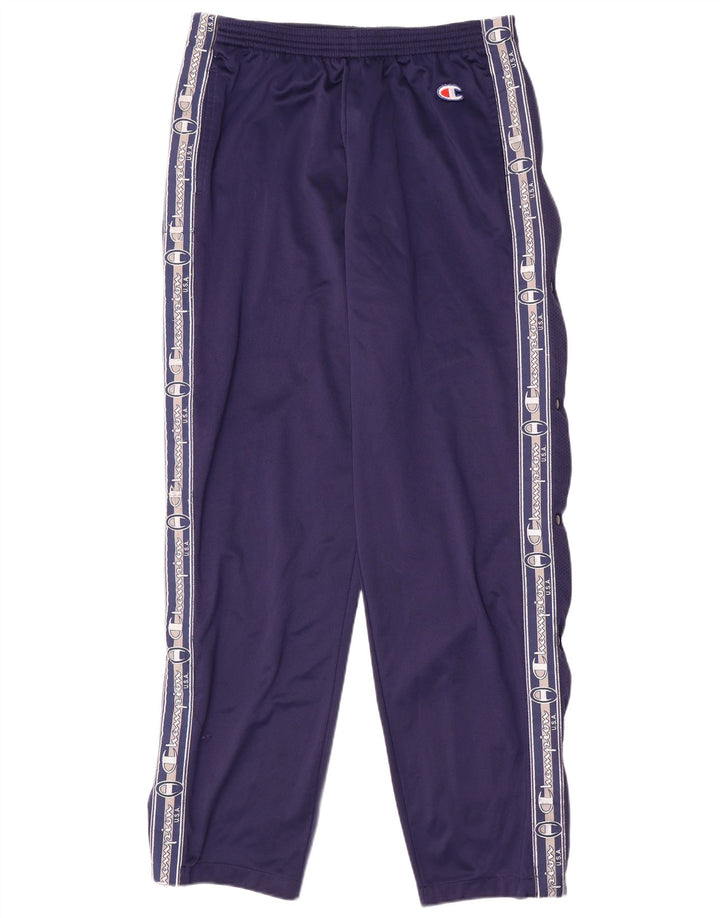 Champion Mens Graphic Tracksuit Trousers XL Navy Blue Polyester