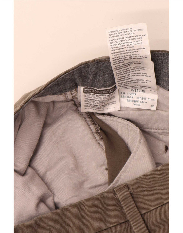 Dockers Mens Regular Chino Trousers W32 L28 Khaki Cotton