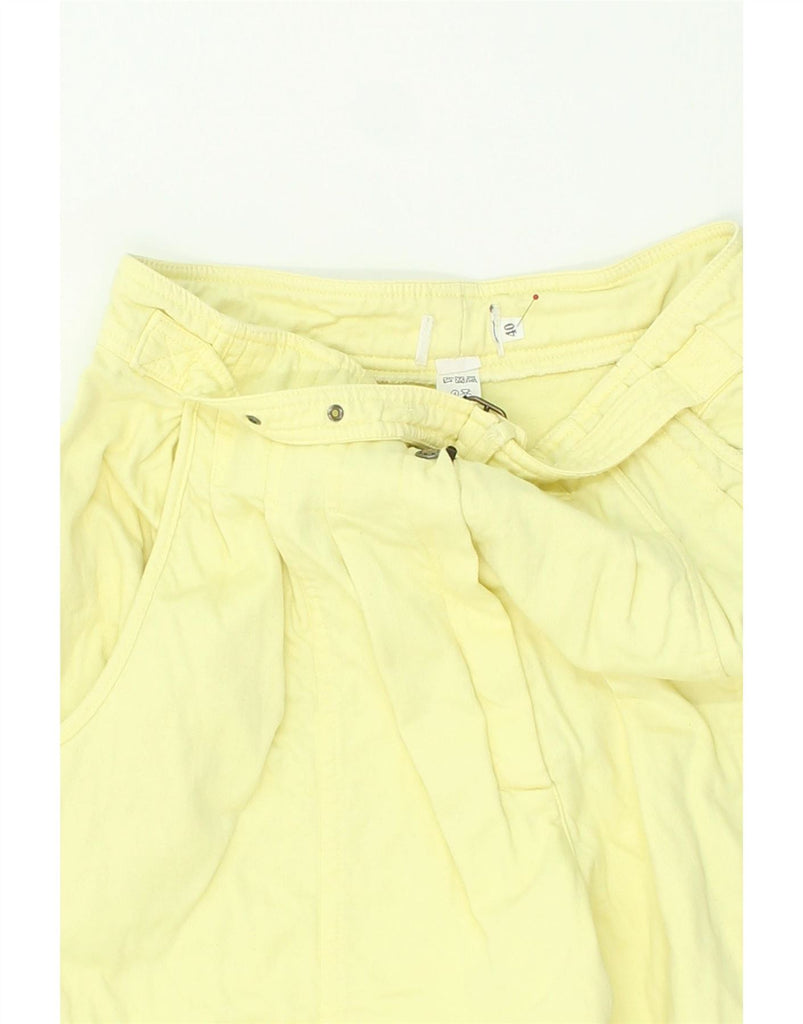 VINTAGE Womens Pegged Casual Trousers EU 40 Medium W28 L29  Yellow Vintage Vintage and Second-Hand Vintage from Messina Hembry 