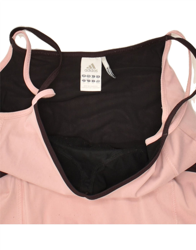 ADIDAS Womens Clima 365 Cami Top UK 14 Medium  Pink Colourblock Polyester | Vintage Adidas | Thrift | Second-Hand Adidas | Used Clothing | Messina Hembry 