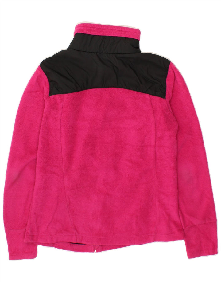 COLUMBIA Womens Fleece Jacket UK 16 Large Pink Colourblock Polyester Vintage Columbia and Second-Hand Columbia from Messina Hembry 