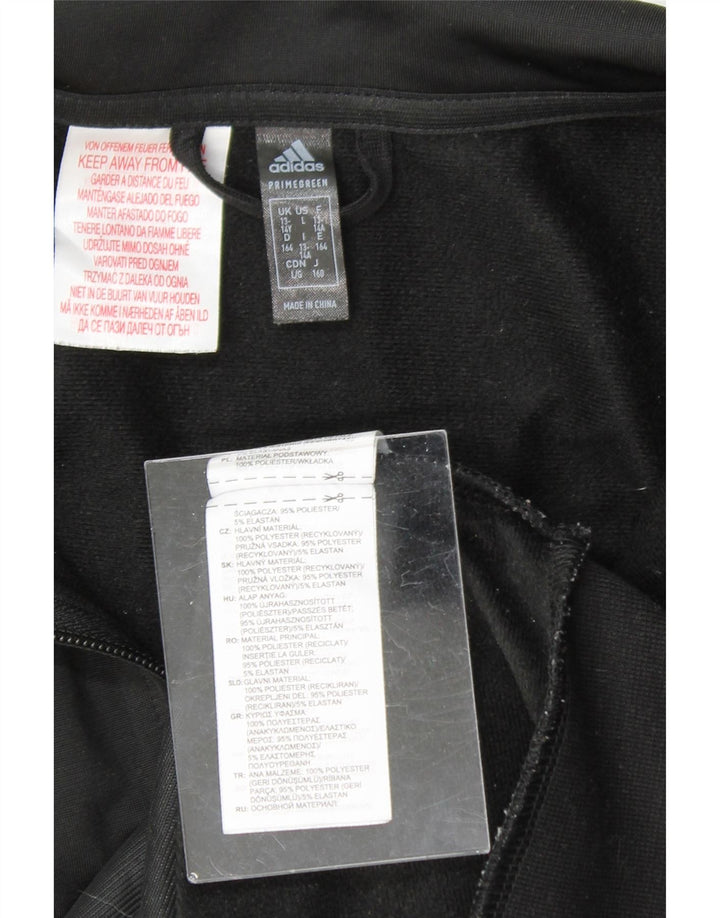ADIDAS Boys Tracksuit Top Jacket 13-14 Years Black Polyester Vintage Adidas and Second-Hand Adidas from Messina Hembry 