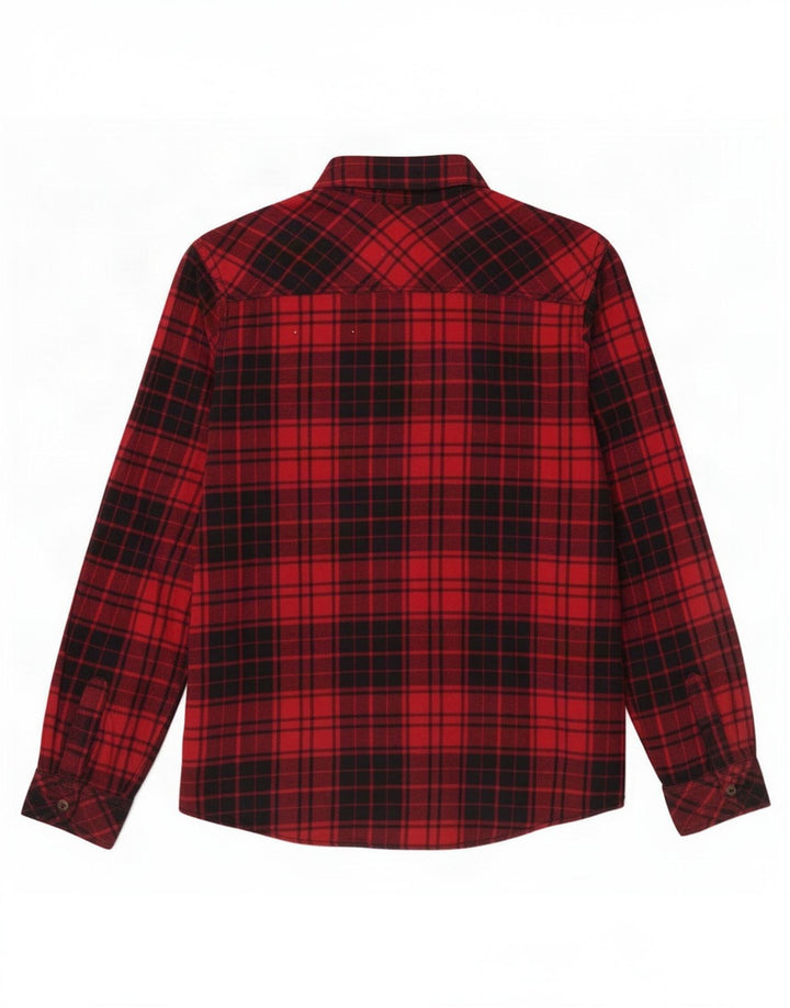 Benetton Mens Flannel Shirt Small Red Check