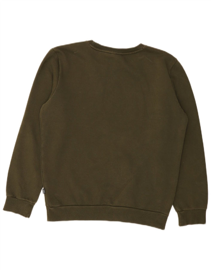 Puma Mens Graphic Sweatshirt Jumper XS Khaki Cotton
