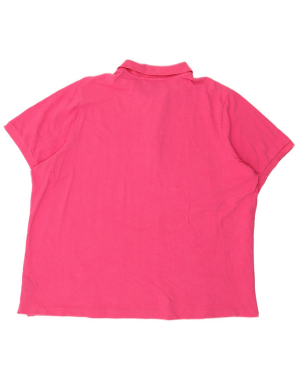 RALPH LAUREN Womens Polo Shirt UK 22 3XL Pink Cotton