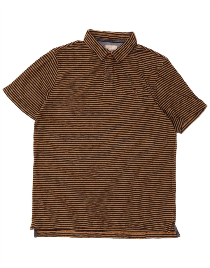 WHITE STUFF Mens Short Sleeve Pullover Shirt Medium Brown Striped