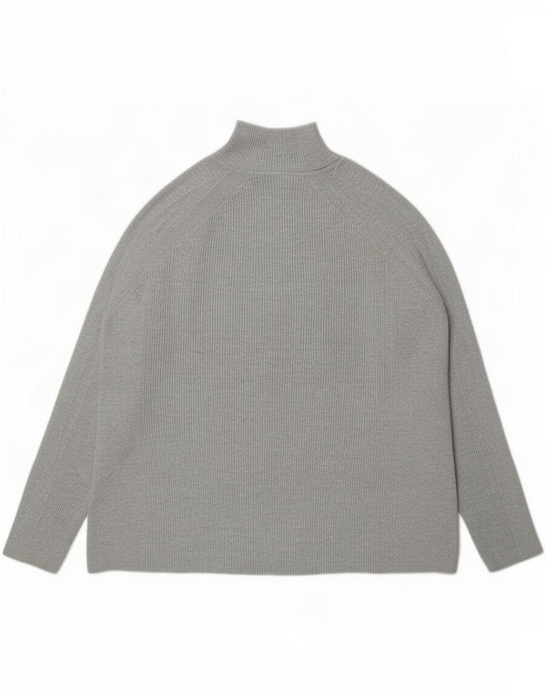 Marks & Spencer Womens Turtle Neck Jumper Sweater UK 18 XL Grey Viscose