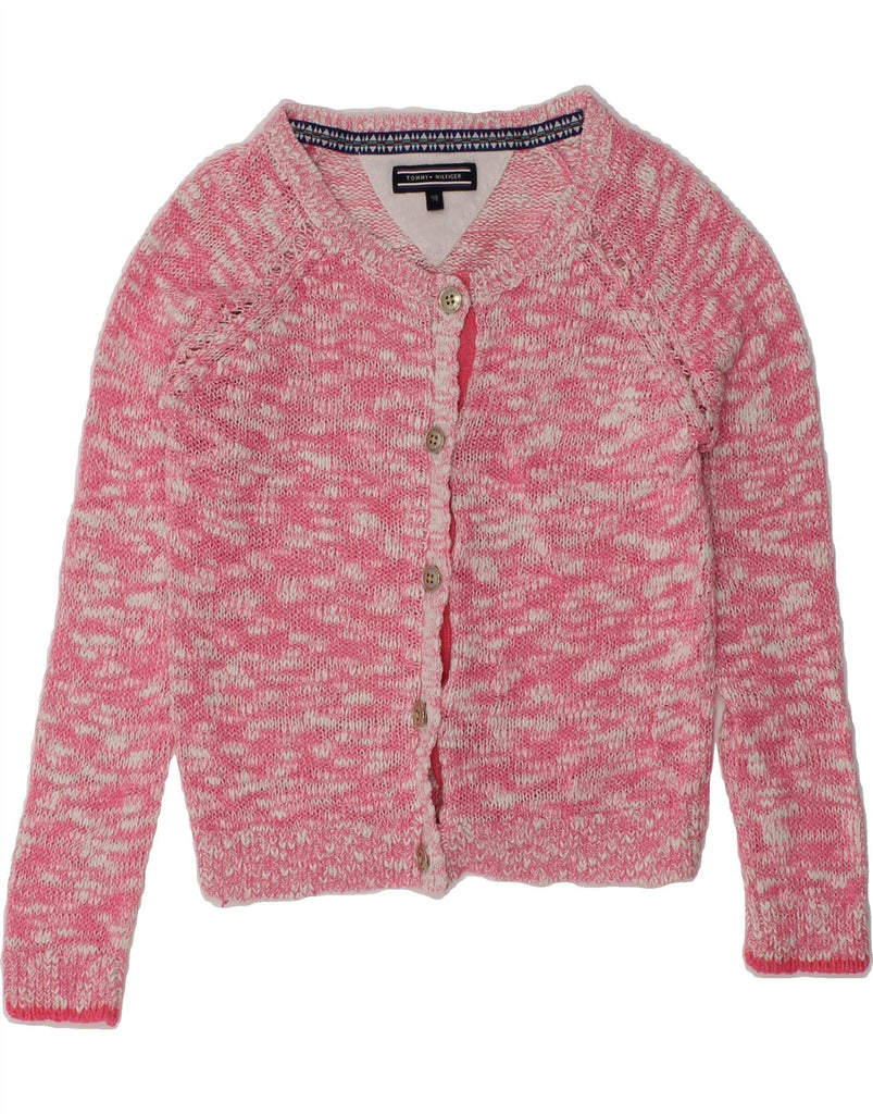 TOMMY HILFIGER Girls Cardigan Sweater 2-3 Years Pink Flecked | Vintage Tommy Hilfiger | Thrift | Second-Hand Tommy Hilfiger | Used Clothing | Messina Hembry 