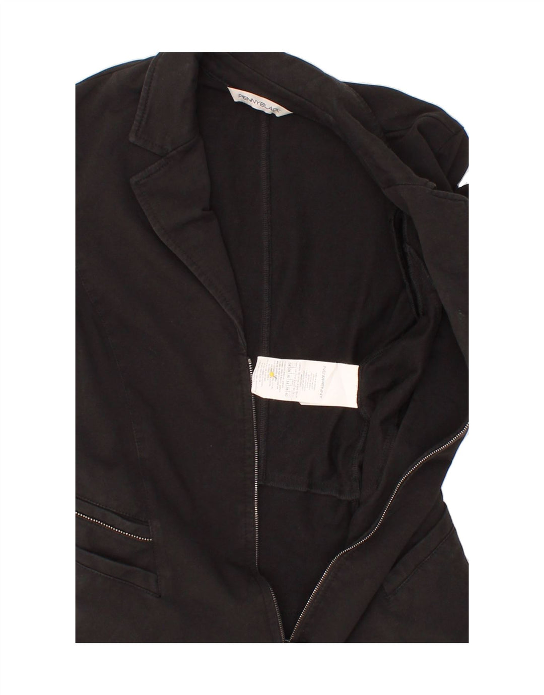 PENNY BLACK Womens Blazer Jacket UK 8 Small  Black Cotton Vintage Penny Black and Second-Hand Penny Black from Messina Hembry 