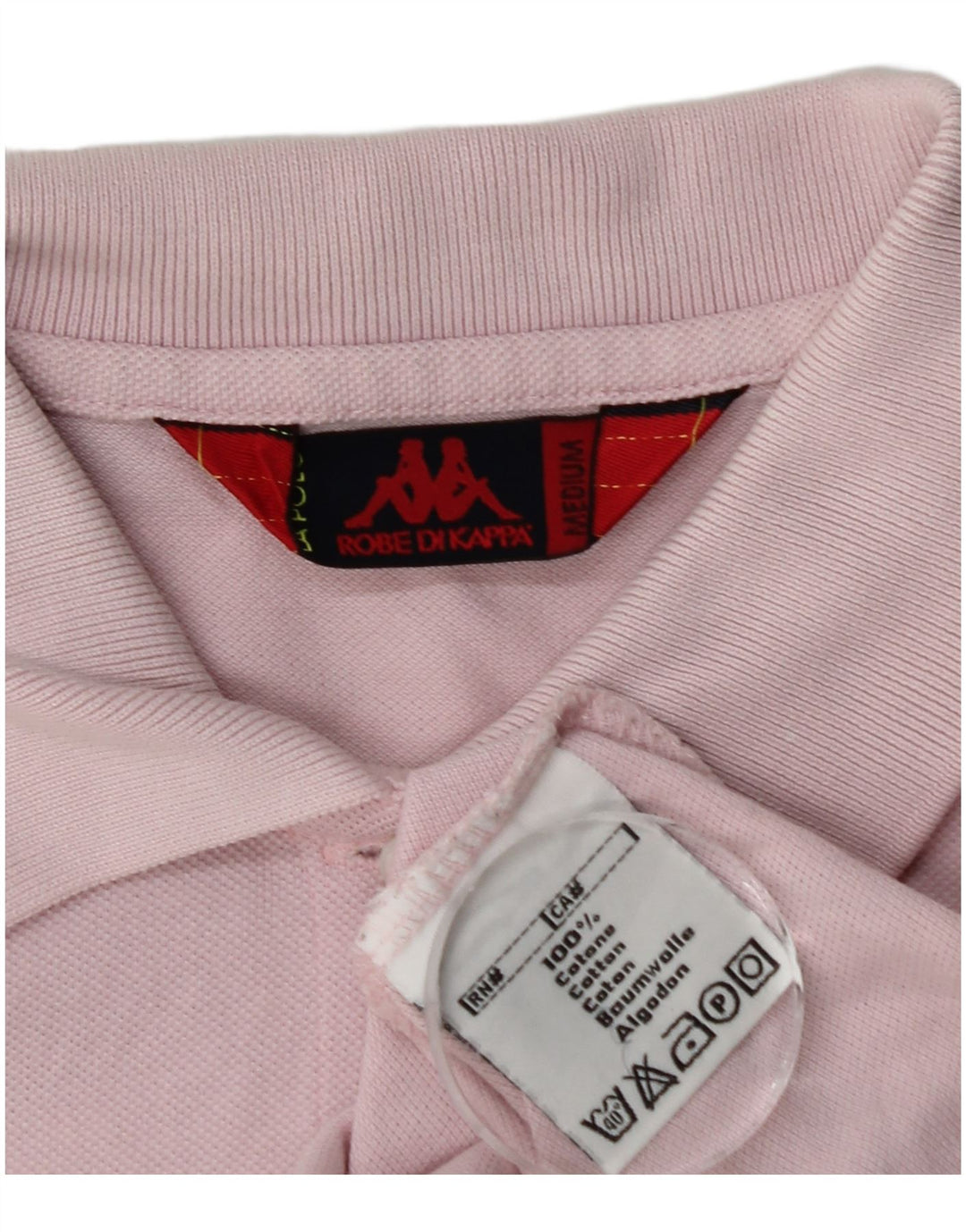 Kappa Womens Polo Shirt UK 12 Medium Pink Cotton