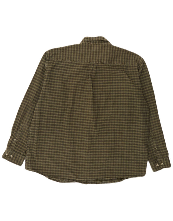 Columbia Mens Shirt 2XL Green Check Cotton