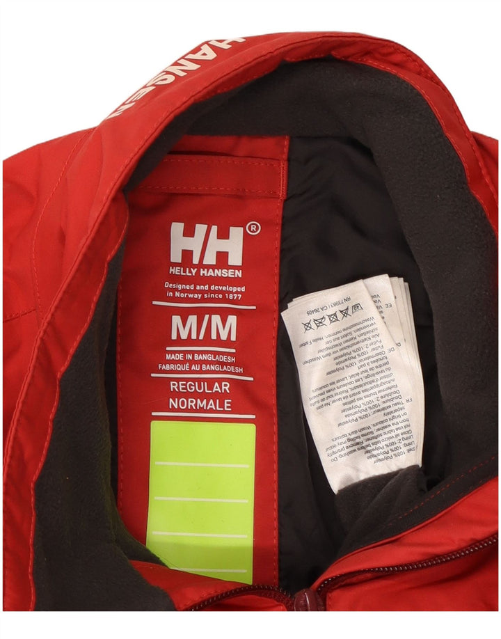 HELLY HANSEN Womens Graphic Windbreaker Jacket UK 14 Medium Red Polyester