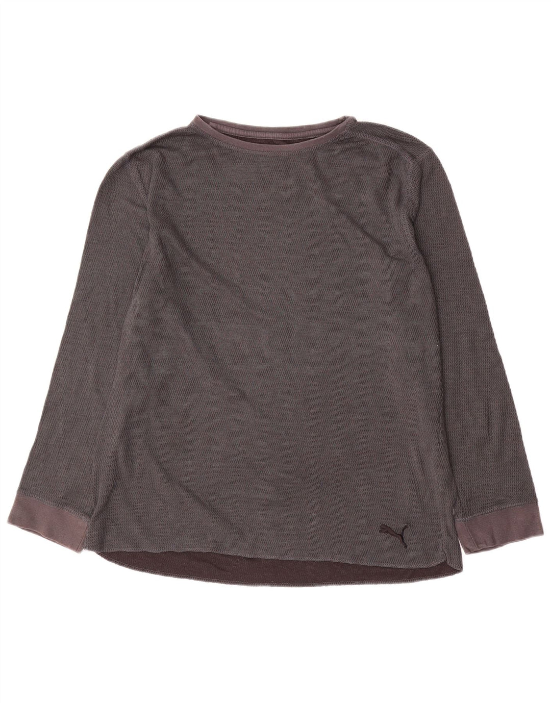 PUMA Mens Top Long Sleeve Large Grey Cotton