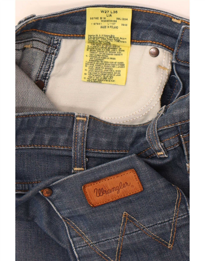 Wrangler Womens Lia Straight Jeans W27 L28 Blue Cotton