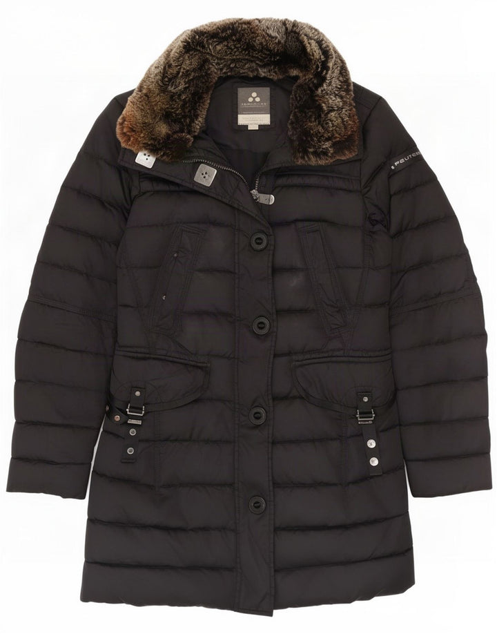 PEUTEREY Mens Hooded Padded Coat IT 42 Medium Black