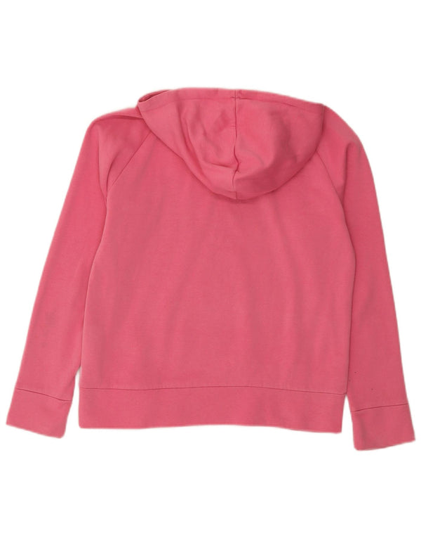 Nike Girls Hoodie Jumper 12-13 Years Large Pink Cotton