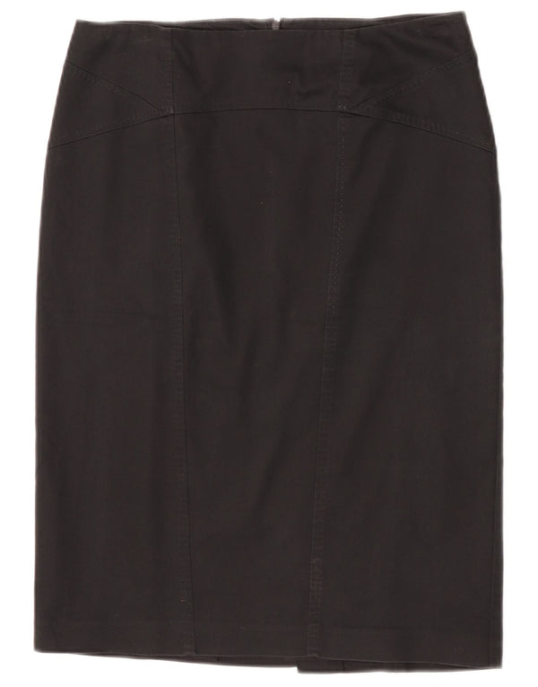 Oasis Womens Pencil Skirt UK 12 Medium W30 Black Cotton