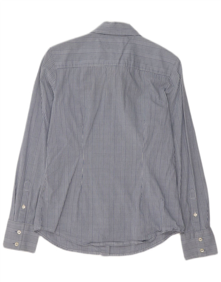 Tommy Hilfiger Womens Shirt UK 14 Medium Blue Check Cotton