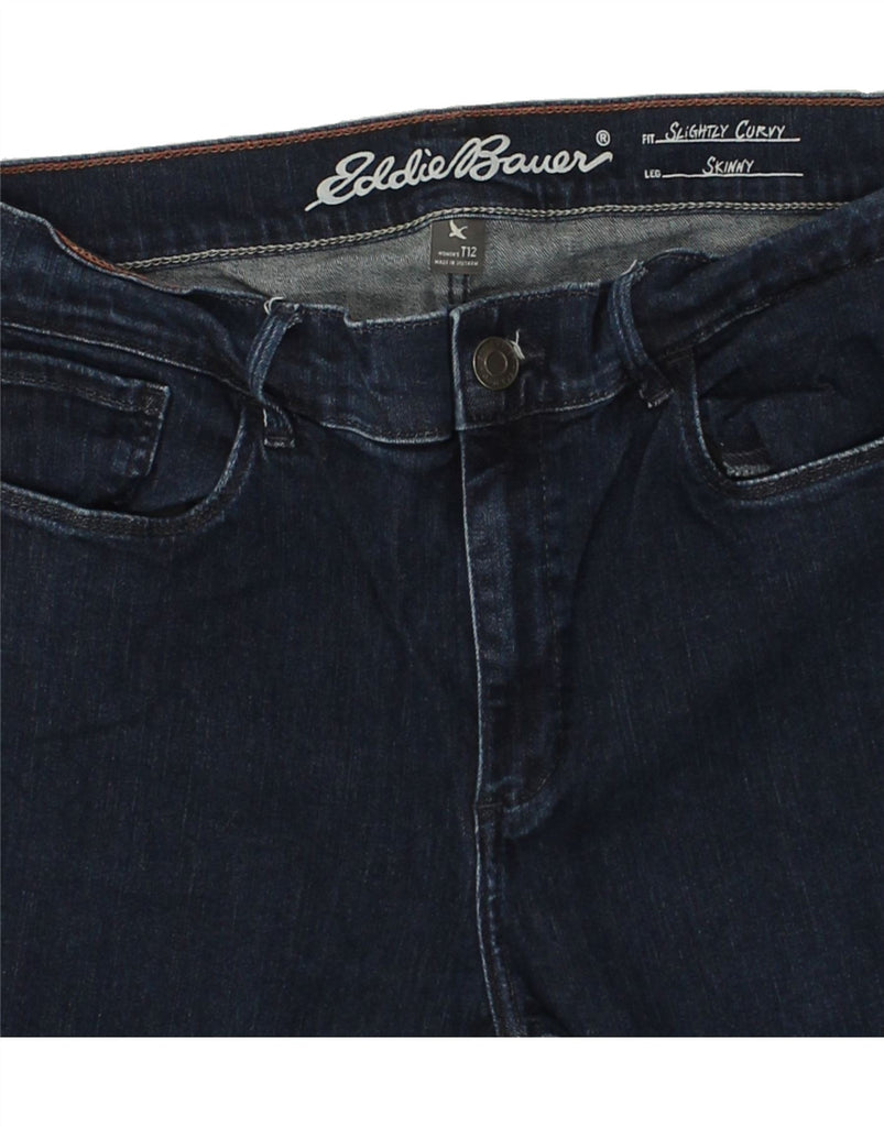 EDDIE BAUER Womens Slightly Curvy Skinny Jeans US 12 Large W32 L28 Blue | Vintage Eddie Bauer | Thrift | Second-Hand Eddie Bauer | Used Clothing | Messina Hembry 