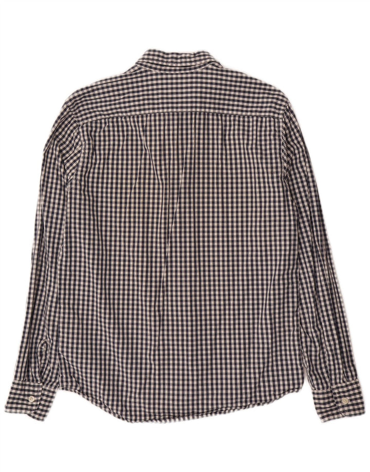LEVI'S Mens Shirt Medium Navy Blue Gingham Cotton
