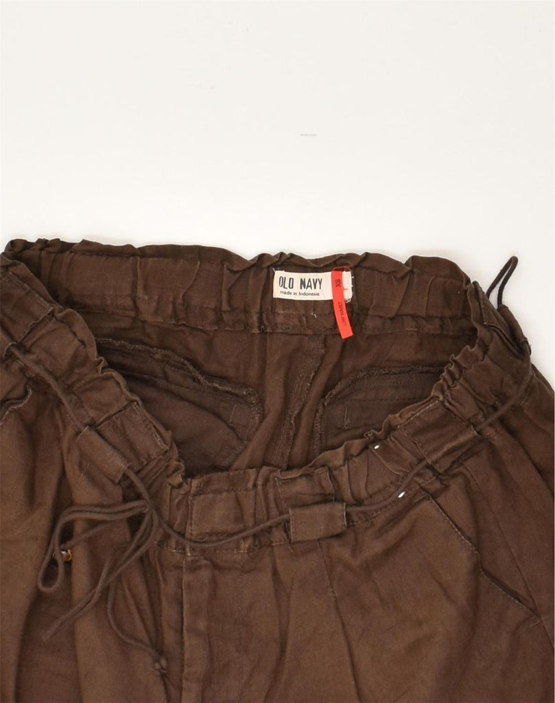 OLD NAVY Womens Chino Shorts UK 6 XS W28 Brown Linen | Vintage Old Navy | Thrift | Second-Hand Old Navy | Used Clothing | Messina Hembry 