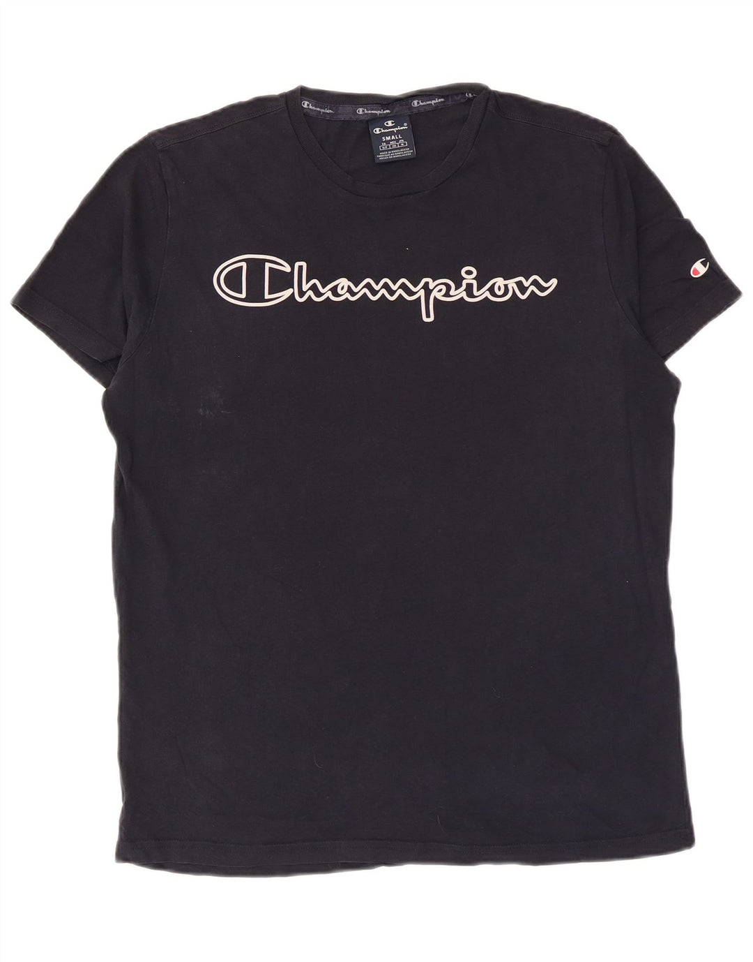 Champion Mens Graphic T-Shirt Top Small Navy Blue