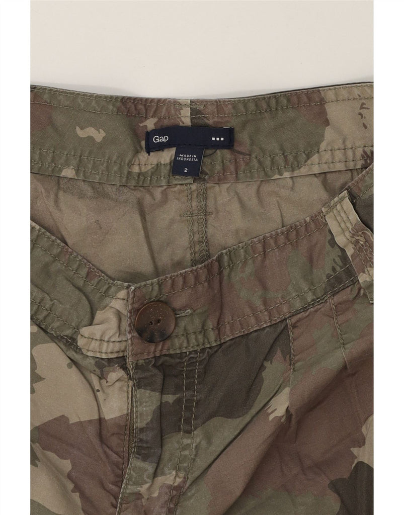 GAP Womens Cargo Shorts US 2 XS W28  Khaki Camouflage Cotton Vintage Gap and Second-Hand Gap from Messina Hembry 