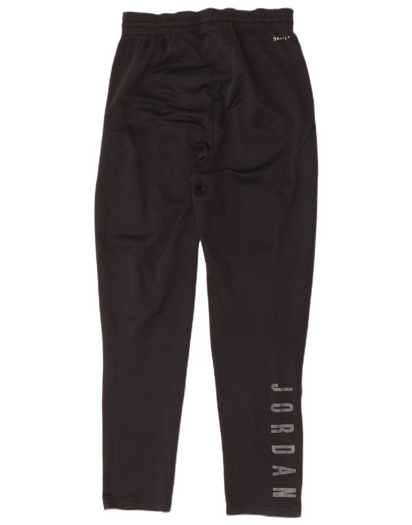 Jordan Boys Dri Fit Tracksuit Trousers 12-13 Years Large Black Polyester
