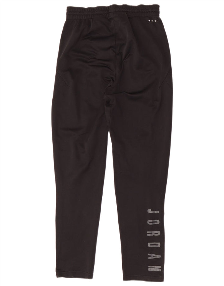 Jordan Boys Dri Fit Tracksuit Trousers 12-13 Years Large Black Polyester