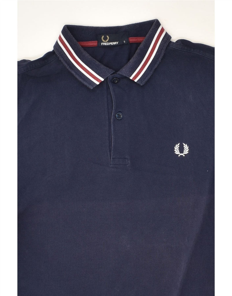 FRED PERRY Mens Polo Shirt Small Navy Blue Cotton | Vintage Fred Perry | Thrift | Second-Hand Fred Perry | Used Clothing | Messina Hembry 