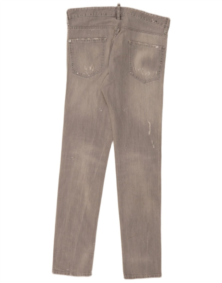 Dsquared2 Womens Distressed Slim Jeans IT 50 XL W36 L35 Grey Cotton