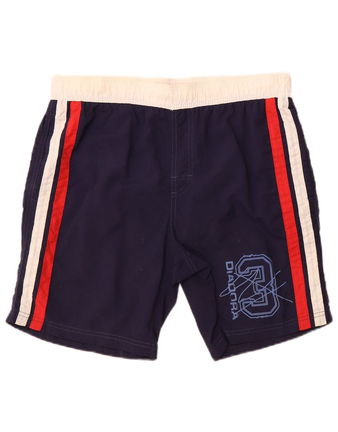 Diadora Mens Graphic Sport Shorts Large Navy Blue Colourblock