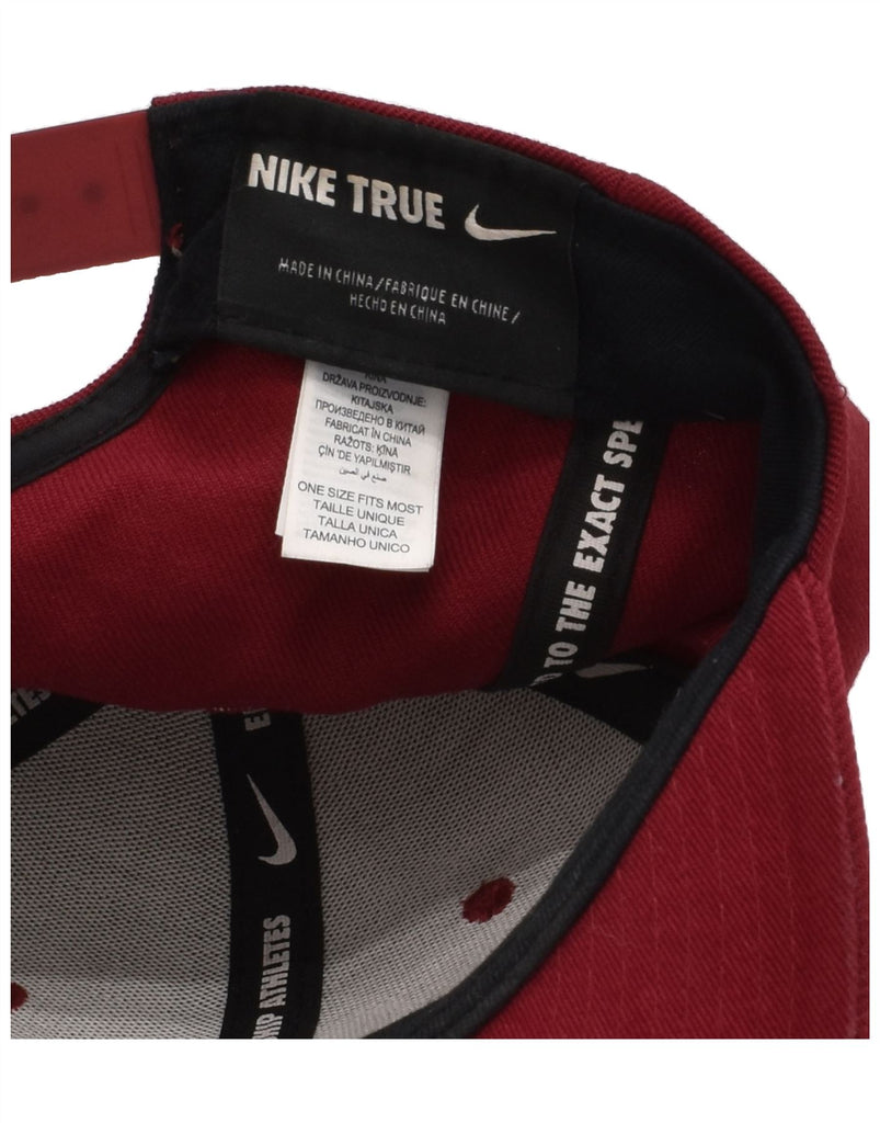 NIKE Mens Graphic Snapback Cap One Size Red Wool | Vintage Nike | Thrift | Second-Hand Nike | Used Clothing | Messina Hembry 