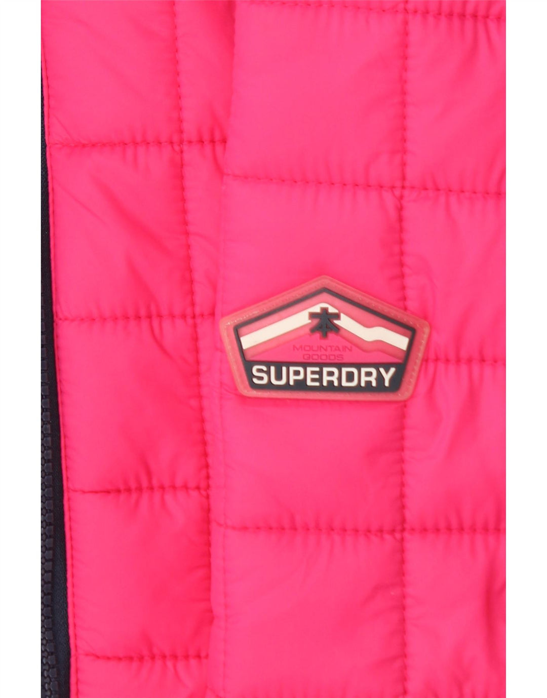 Superdry Womens Hooded Padded Jacket UK 12 Medium Pink Nylon