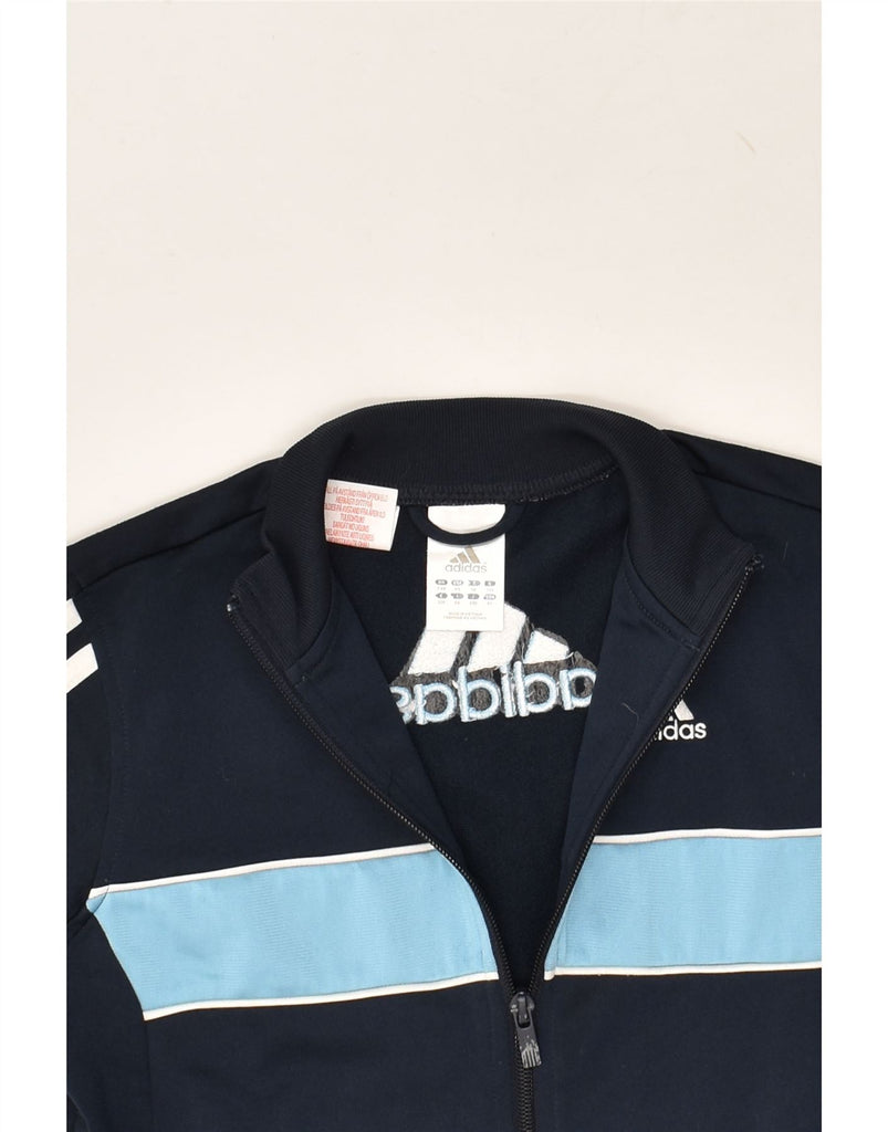 ADIDAS Boys Tracksuit Top Jacket 7-8 Years Black Colourblock Polyester | Vintage Adidas | Thrift | Second-Hand Adidas | Used Clothing | Messina Hembry 