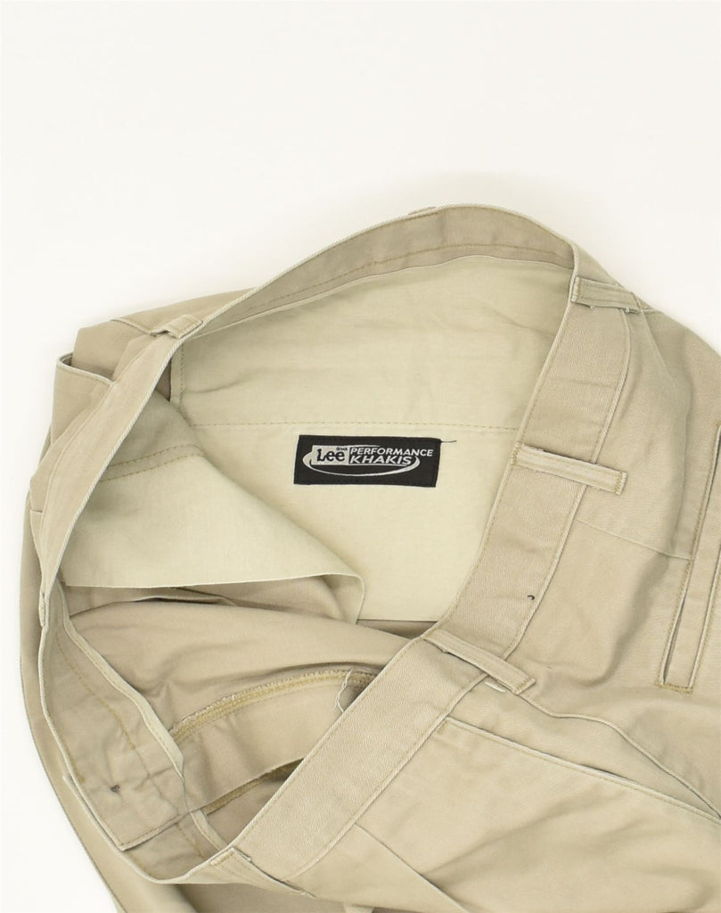 LEE Mens Khakis Pegged Chino Trousers W36 L31 Beige Cotton | Vintage Lee | Thrift | Second-Hand Lee | Used Clothing | Messina Hembry 