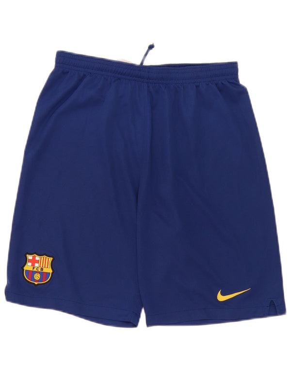 Nike Boys Barcelona Sport Shorts 13-14 Years XL Blue Polyester