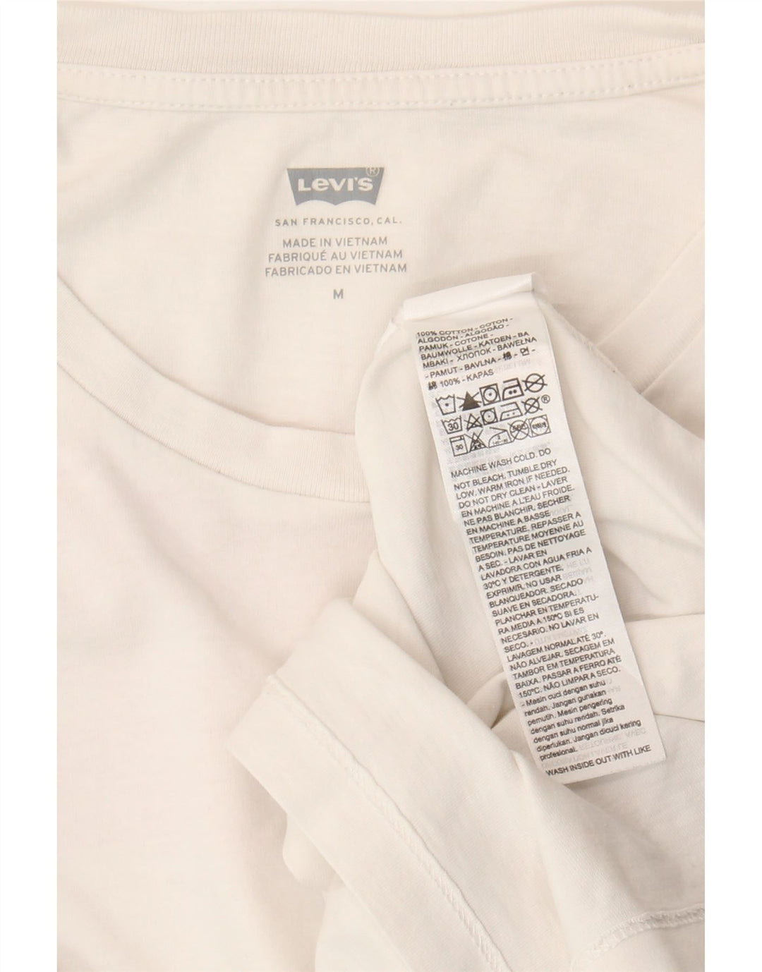 Levi's Mens Graphic T-Shirt Top Medium White Cotton