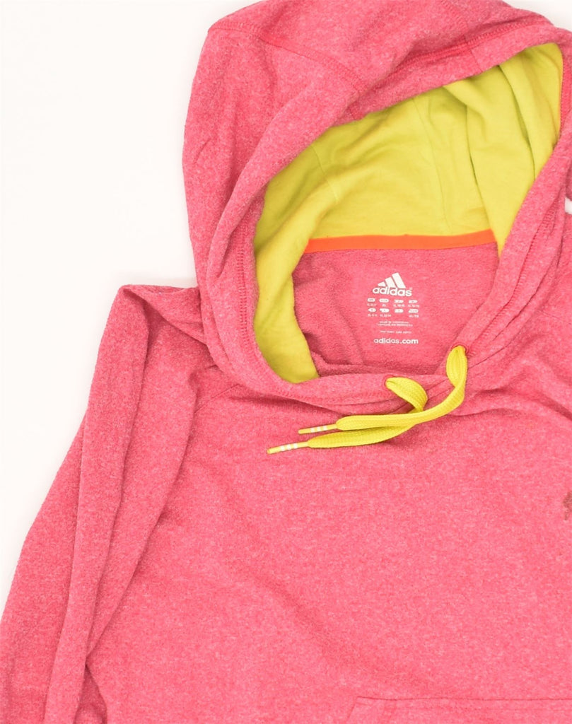 ADIDAS Womens Hoodie Jumper UK 18 XL Pink Cotton | Vintage Adidas | Thrift | Second-Hand Adidas | Used Clothing | Messina Hembry 